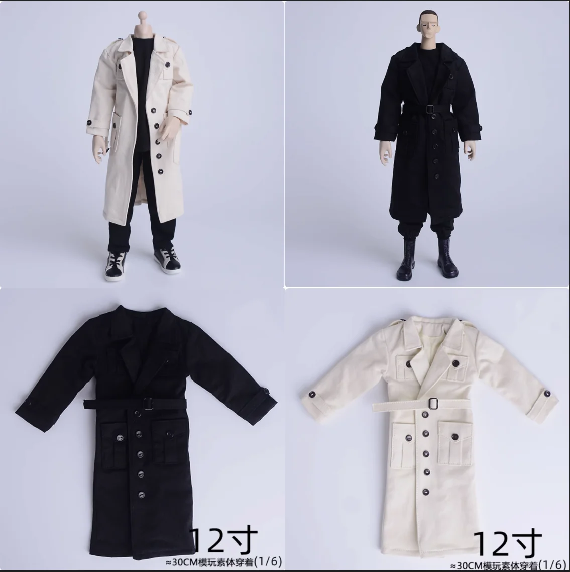 

1/6 Soldier Accessories Fashion Trendy 3ATOY Long Style Overcoat Coat Model Fit 12'' Action Figure Body In Stock