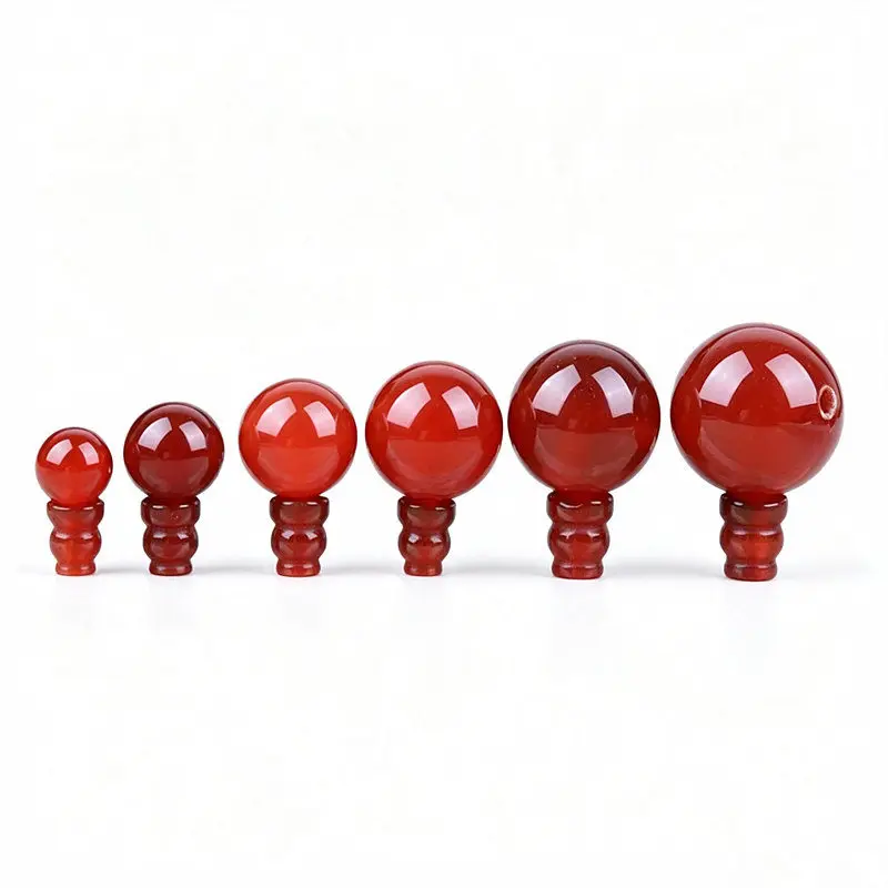 Image of BRO602 Natürlicher Roter Karneol Guru-Perlen- und Turm-Set, Dreiweg-Perlen 8mm 10mm 12mm 14mm 16mm 18mm 20mm