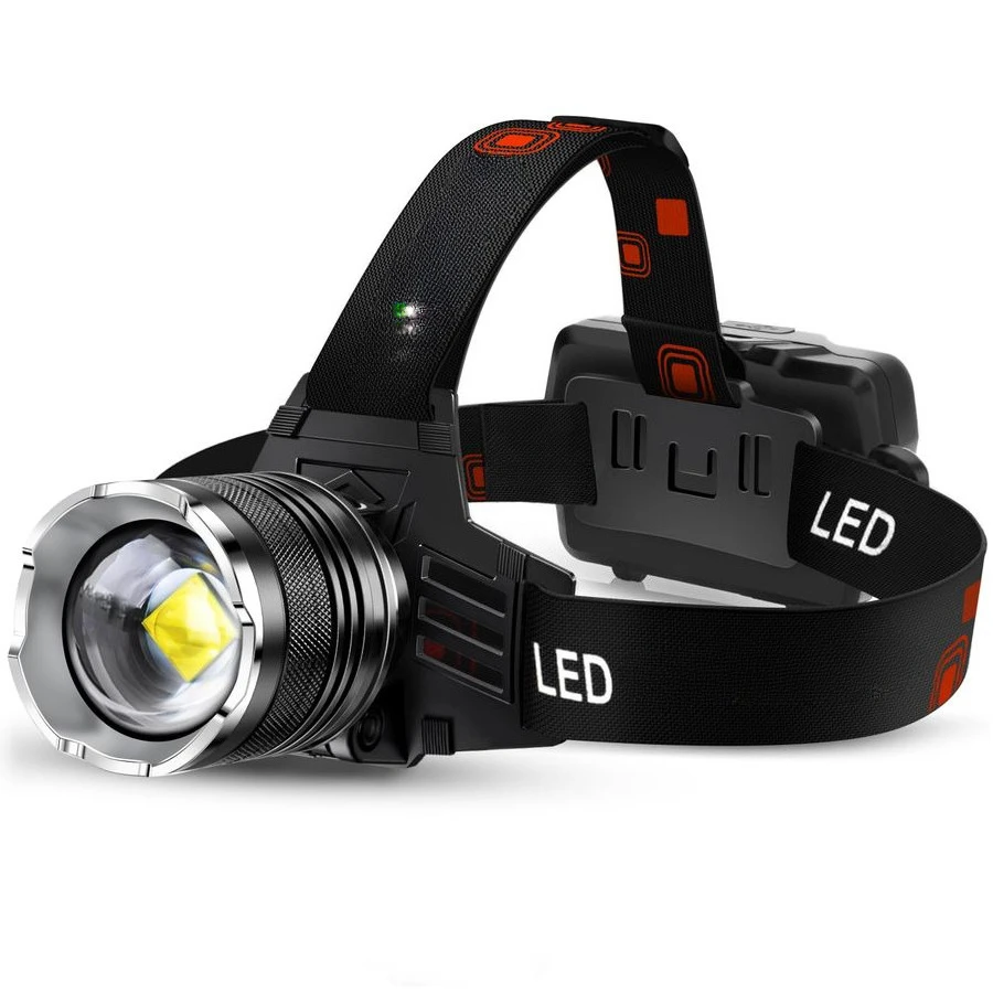 

LED Rechargeable Headlamp 99000 High Lumens, 95 Hours Endurance Head Lamp with Zoomable amp 12 Modes amp IPX7 Waterproof amp 125