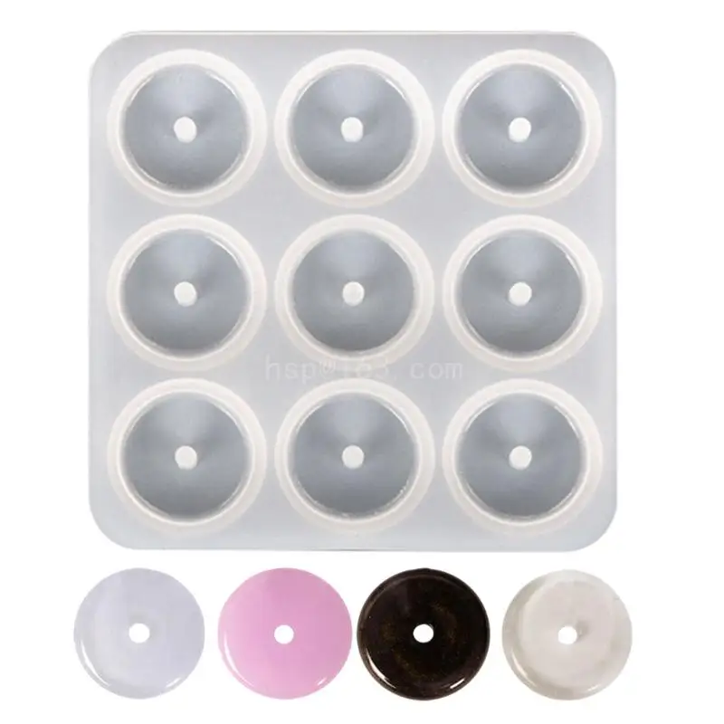 

3D Hollow Round Silicone Mold Epoxy Resin Mold DIY Imitation Pendant Jewelry Tools Crafts Making Supplies Nonstick