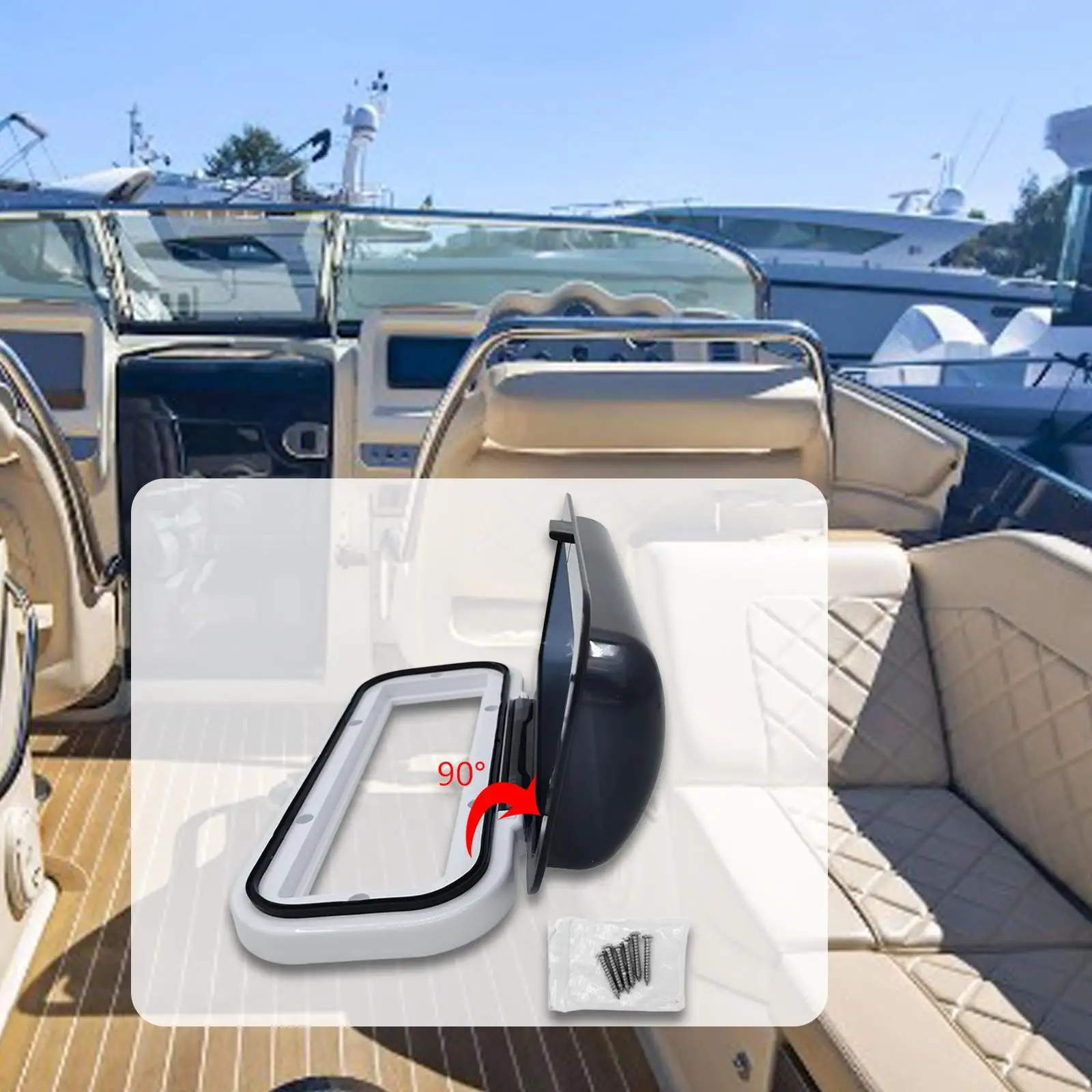 

Водонепроницаемый чехол для морского стерео-радиоприемника, откидная дверца, аксессуары, простота в установке