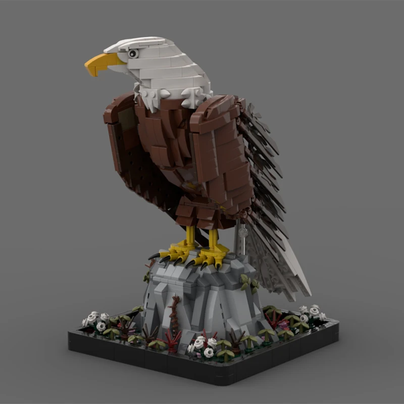 

1468PCS MOC Creative Bald Eagle Modular Display Model Architecture Building Block Assembly Bricks Toys Children'sChristmas Gift