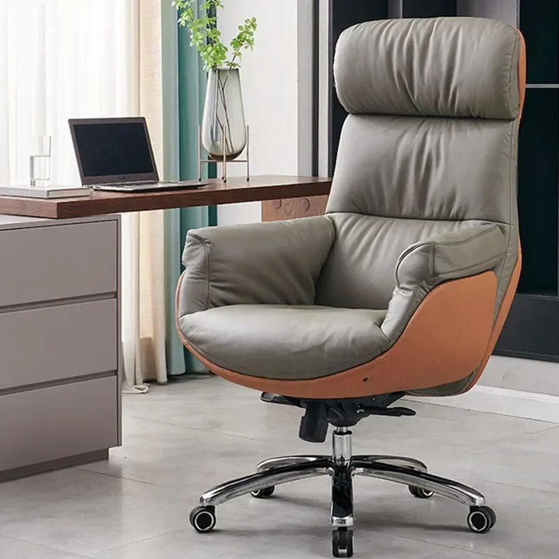 

Office Chair With Footrest Desk Comfy Stool Wheels Recliner Computer Armchairs Backrest Cadeira Advanced Comfortable Swivel