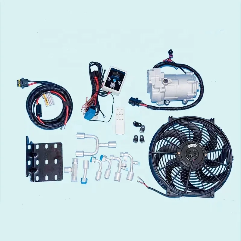 Scroll Compressor Universal Parallel Running Battery Powered DC 12v 12 Volt Electric Air Conditioner For Cars Car