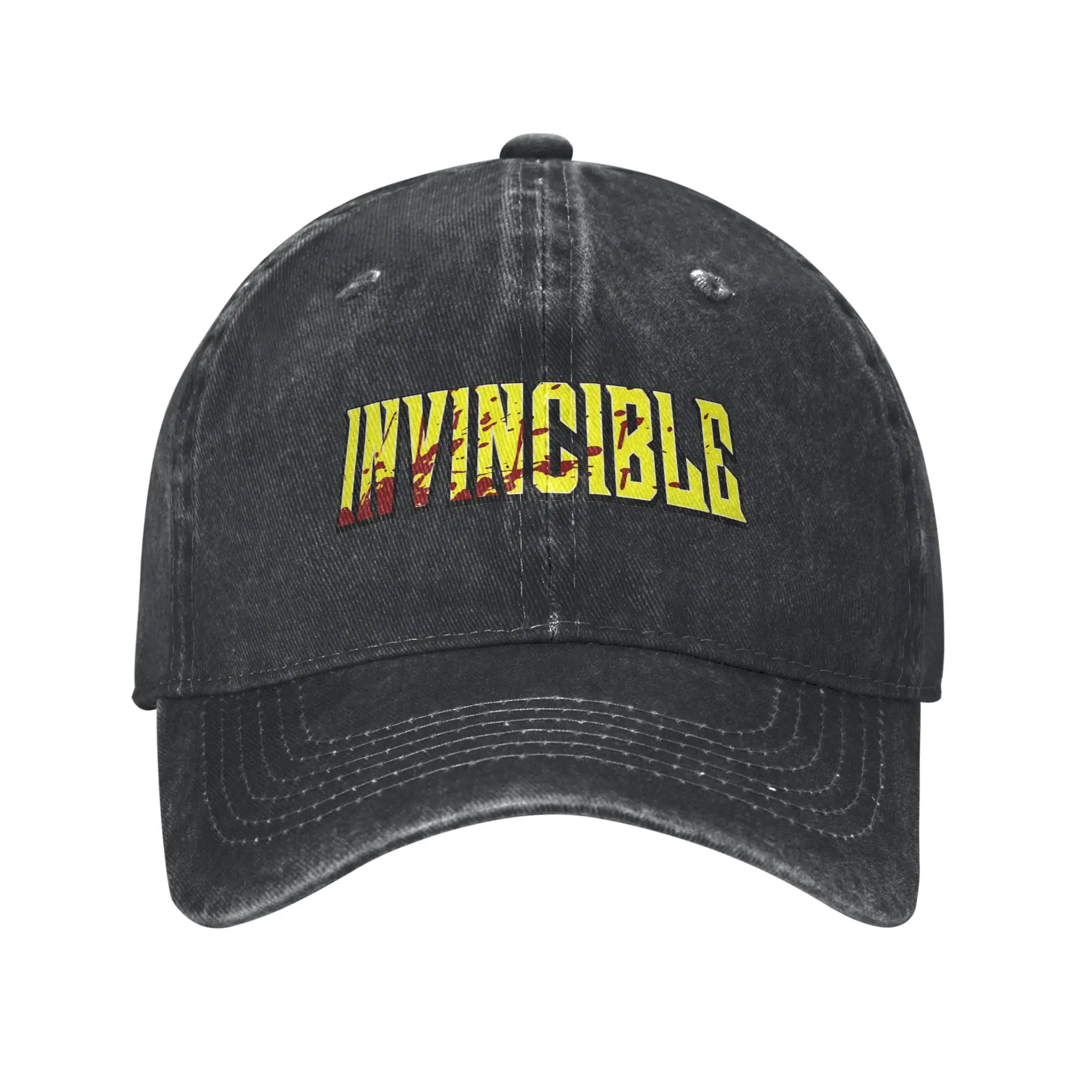 Invincible Blood Stained Baseball Cap Distressed Cotton Comic Heroes Viltrim Snapback Hat Unisex Style Adjustable Fit Caps Hat
