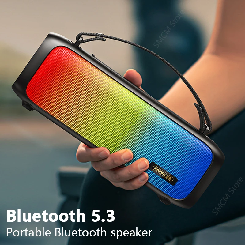 Portable Outdoor Bluetooth Speaker Color Light Audio BT5.3 Multi Mode Switching Subwoofer Music Center Sound Box Hands-free Call