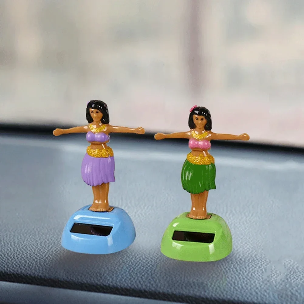 Solar Powered Shaking Head Toy, Hula Auto Interior Dashboard Decoração, Hawaii Girl Car Ornaments, acessórios bonitos do carro