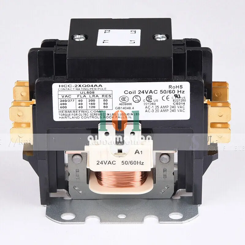 

1PCS NEW 24VAC 40A HCC-2XQ04AA AC Contactors 50/60HZ