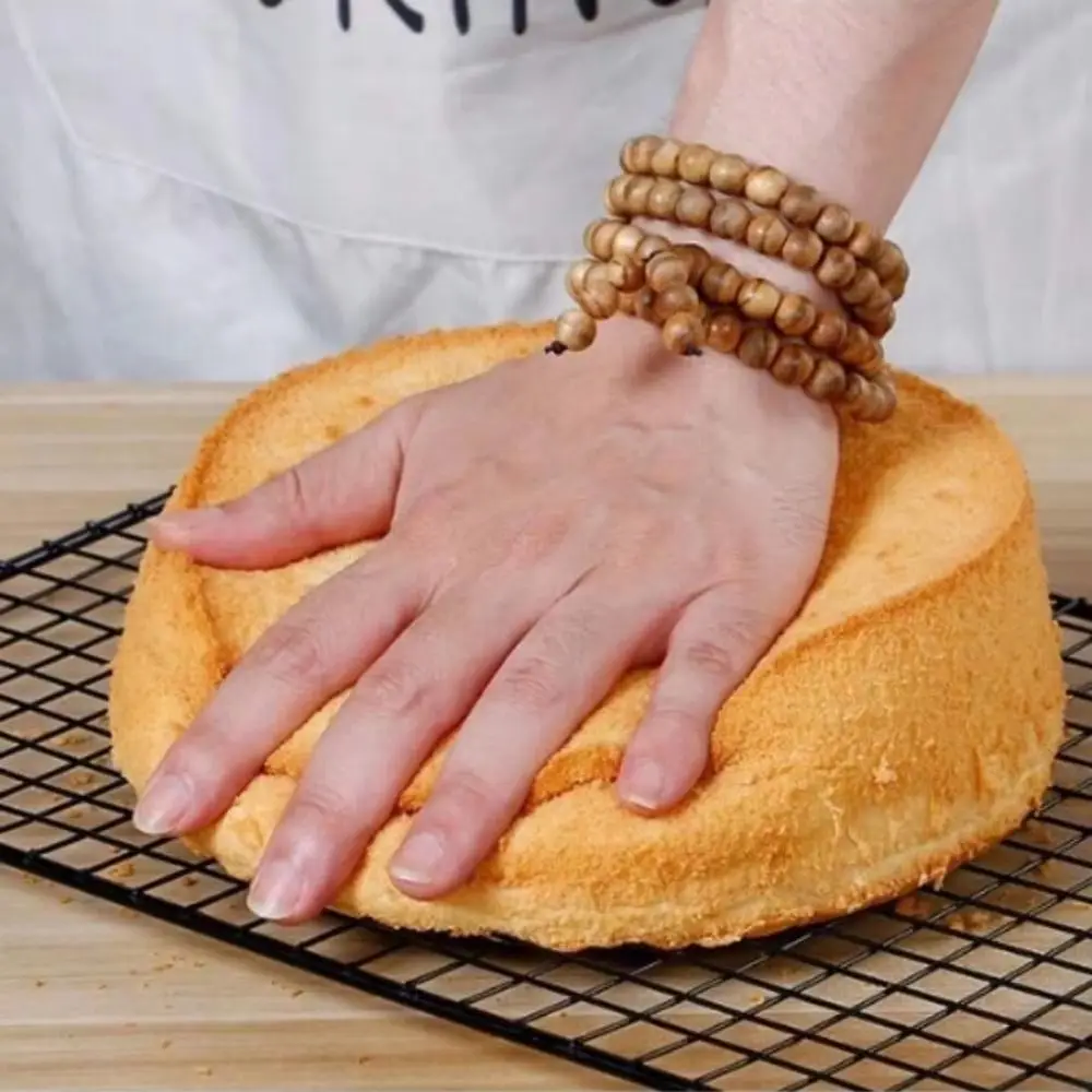 4Pcs Black Baking Cooling Rack Non-stick Mesh Hole BBQ Grill Net Inverted Cooling Rack Pastry Making Cake Cooler Drying Stand