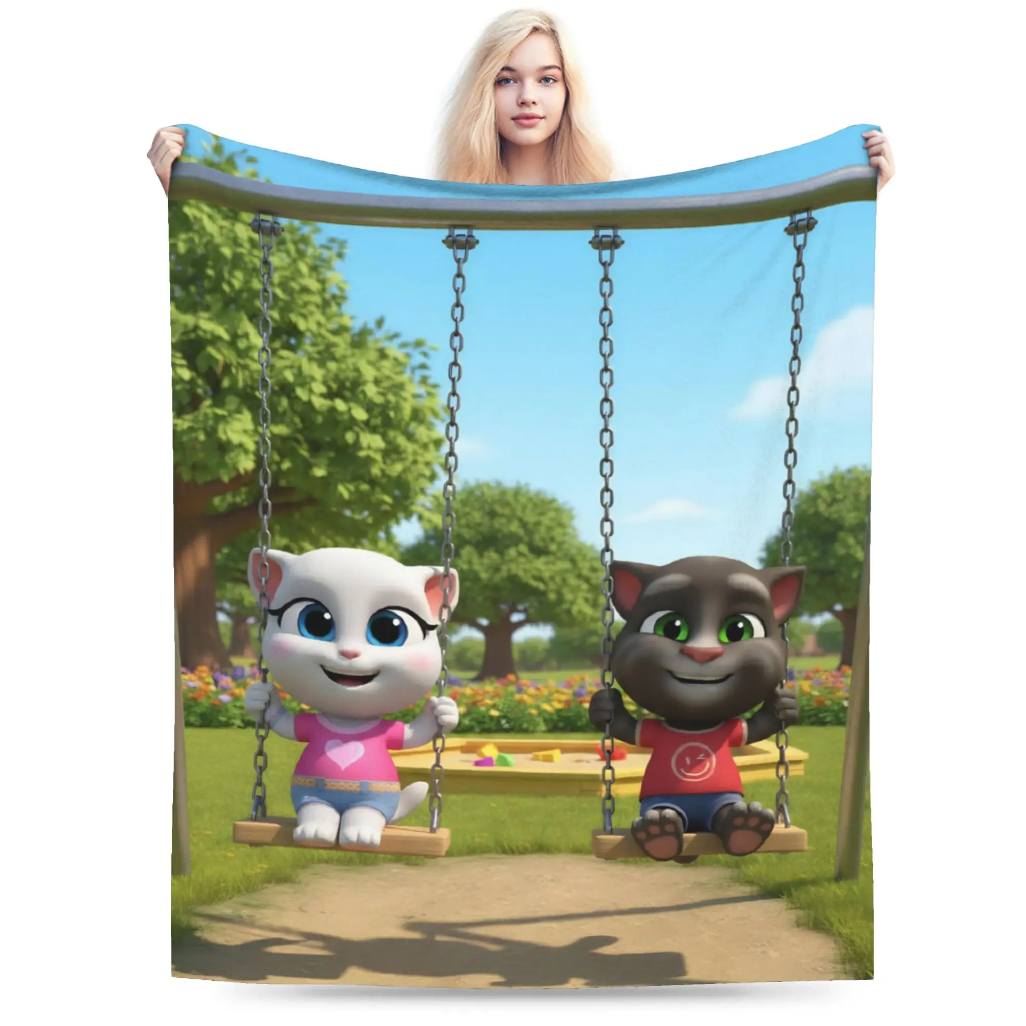 T-Talking T-Tom And F-Friends Merch Blanket Super Soft Warm  Throw Blankets for Sofa 50x60 Inches Multiple Sizes Bedding Throws