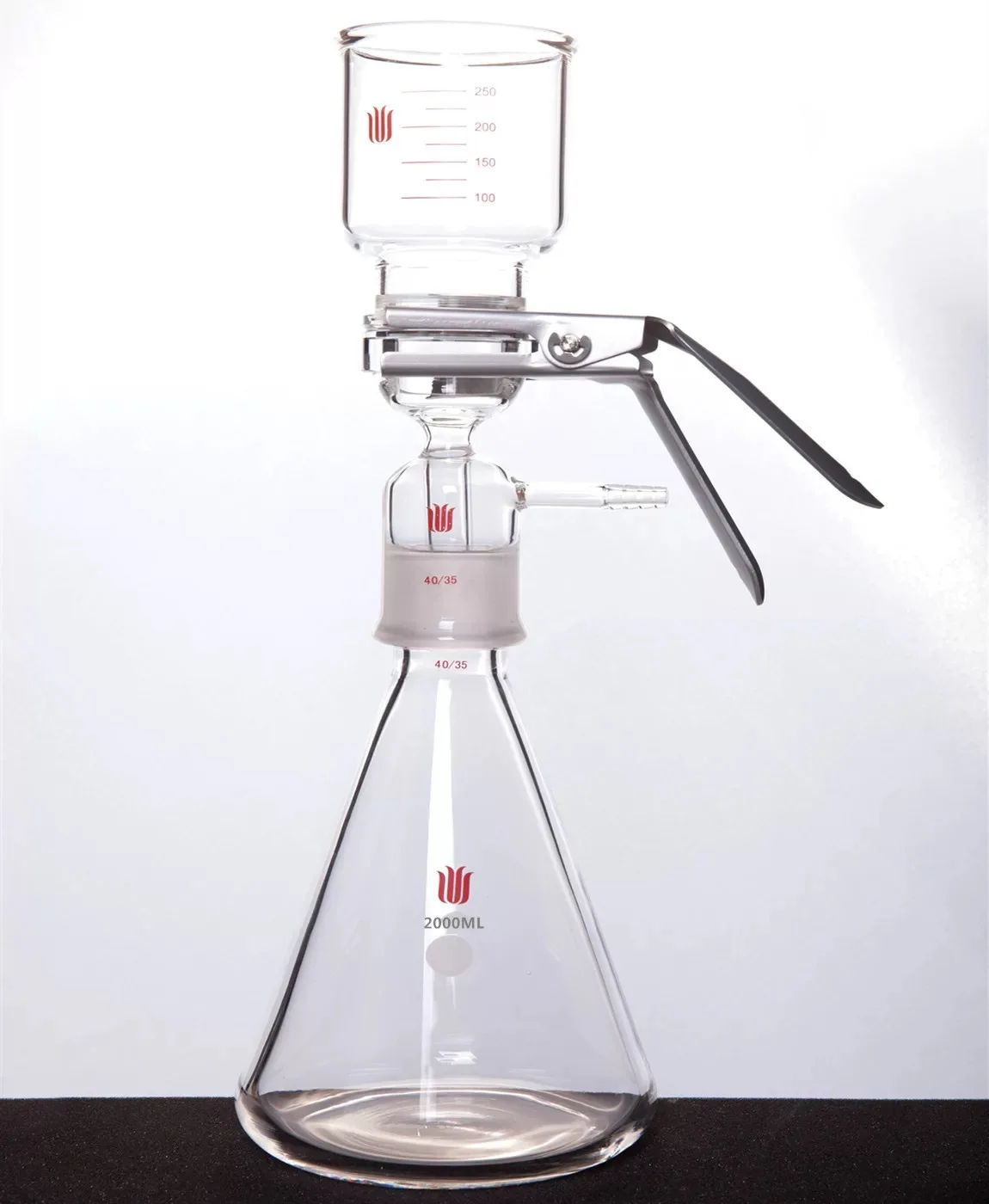 250 ml-2000 ml mobiler Phasenfilter mit Sandkernflansch 47 mm, ohne Filtermembran, Filterflasche, SYNTHWARE