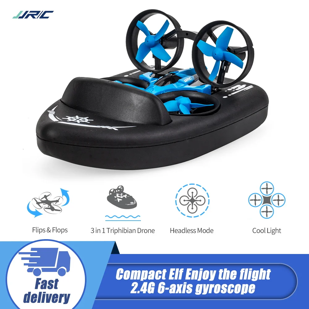 JJRC H36F Mini Drone With 6-Axis Headless Mode Remote Control Helicopter Water Land And Air Three-In-One Drone Children's Gift