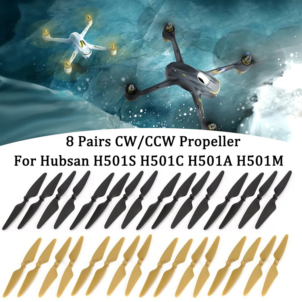 

8 Pairs CW/CCW Propeller Props Blade RC Parts for Hubsan H501S H501C H501A H501M 501 Quadcopter RC Drone Aircraft Dropshipping