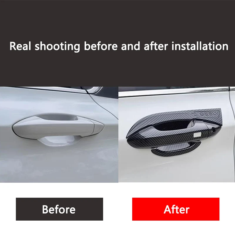 For Geely Coolray 2018-2021 BinYue Handle Door Bowl Exterior Decoration Modification Sticker Car Accessories Stickers