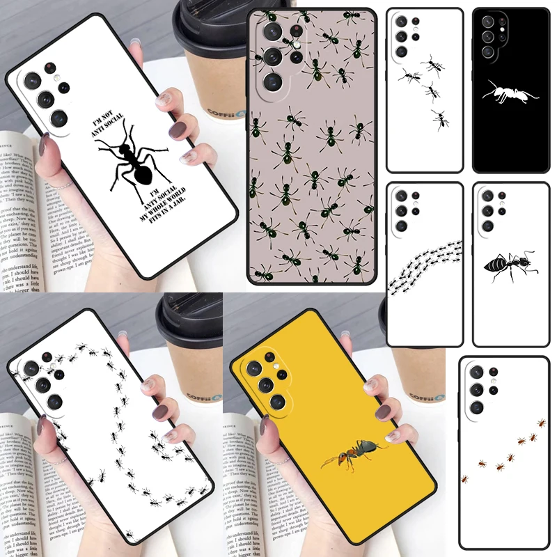 Creepy Ant Insects Scary Cover For Samsung Galaxy S23 Ultra S22 S20 S21 FE S8 S9 S10 Plus Note 10 20 Ultra phone Case