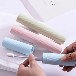 Travel Portable Toothbrush Cup Bathroom Toothpaste Holder Storage Case Organizer Toiletries Storage Cup Creative Economic Box