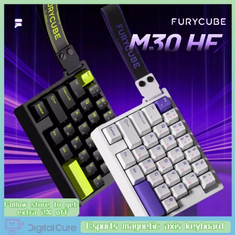 

FURYCUBE M30HE одноручная киберспортивная клавиатура с магнитной осью, проводная FBS стрельба, специальная игра VALORANT, триггерный эффект Холла