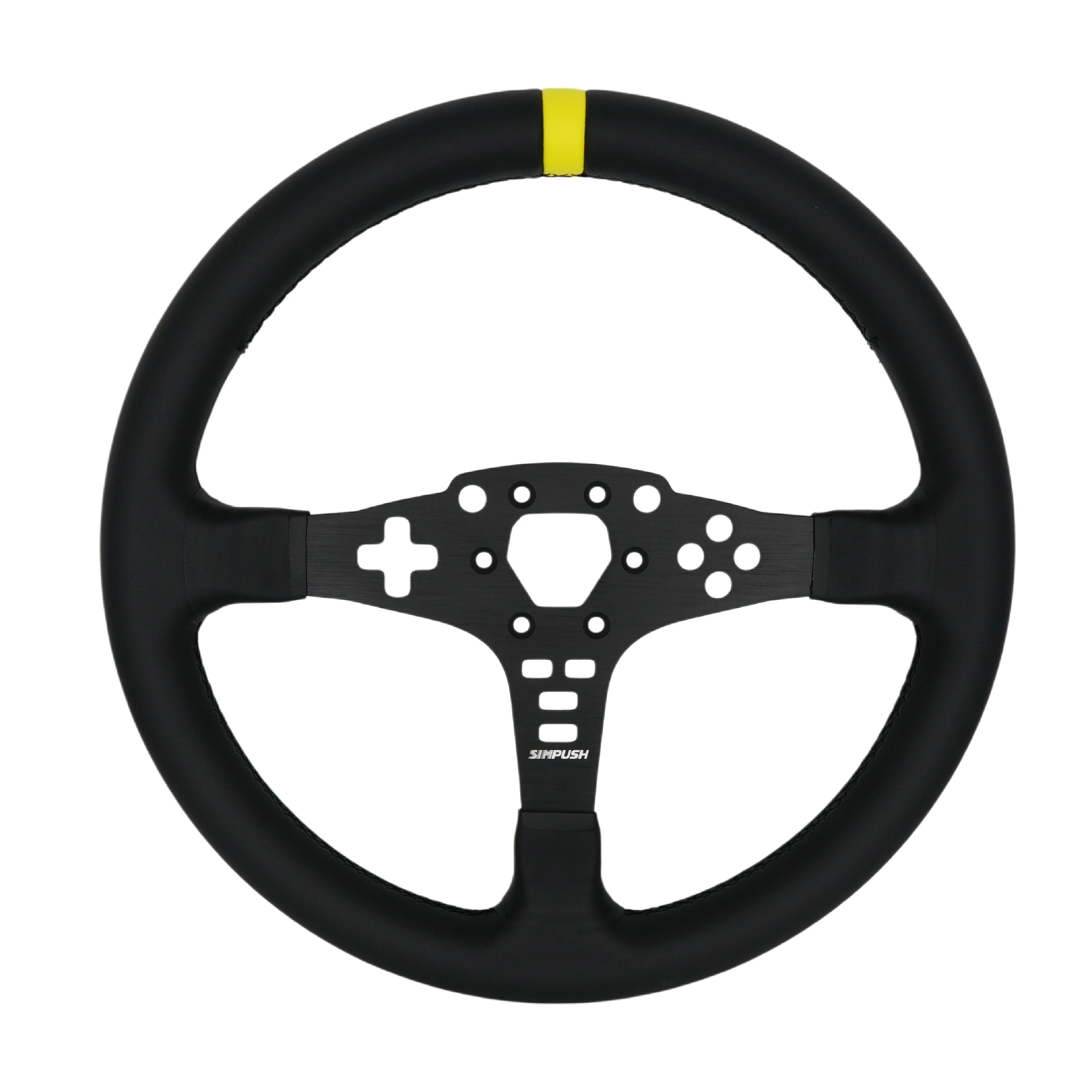 SIMPUSH 13 Zoll (33 cm) Rundes Lenkrad Mod Rally Sim Racing für MOZA R5 R3 ES ES Lite & ESX Lenkrad – Detail 1