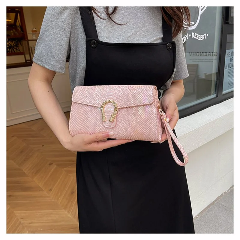 حقيبة كروس نسائية ذات علامة تجارية فاخرة، حقيبة كتف جلدية أنيقة، محفظة كلاسيكية للسيدات، حقيبة أنيقة #1