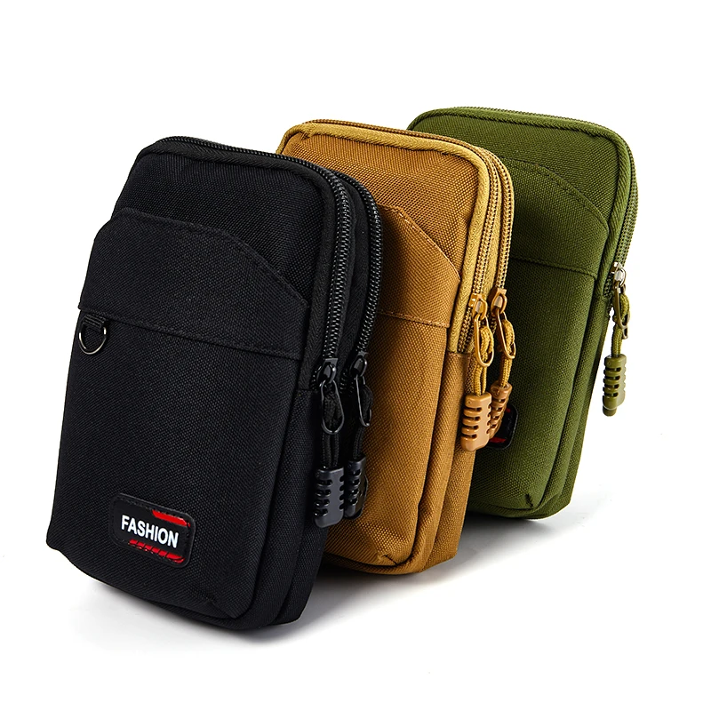 Double Layer EDC Molle Bag Outdoor Military Waist Fanny Pack Men Phone Pouch Bag