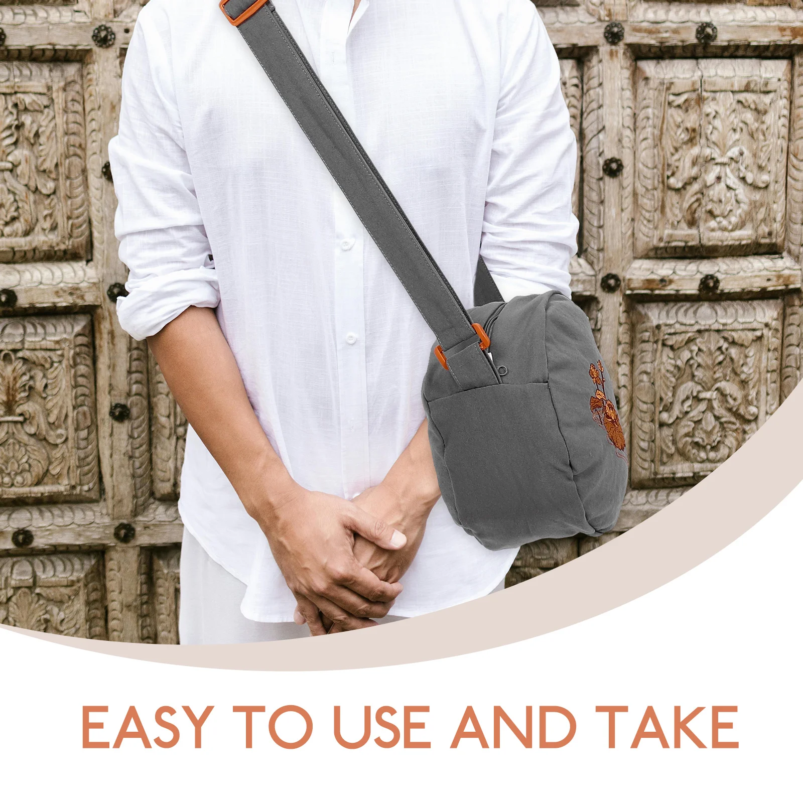 

Meditation Bag Storage Singing Bowl Bowls Tibetan Prayer Case Carrying Grey Sound Travel