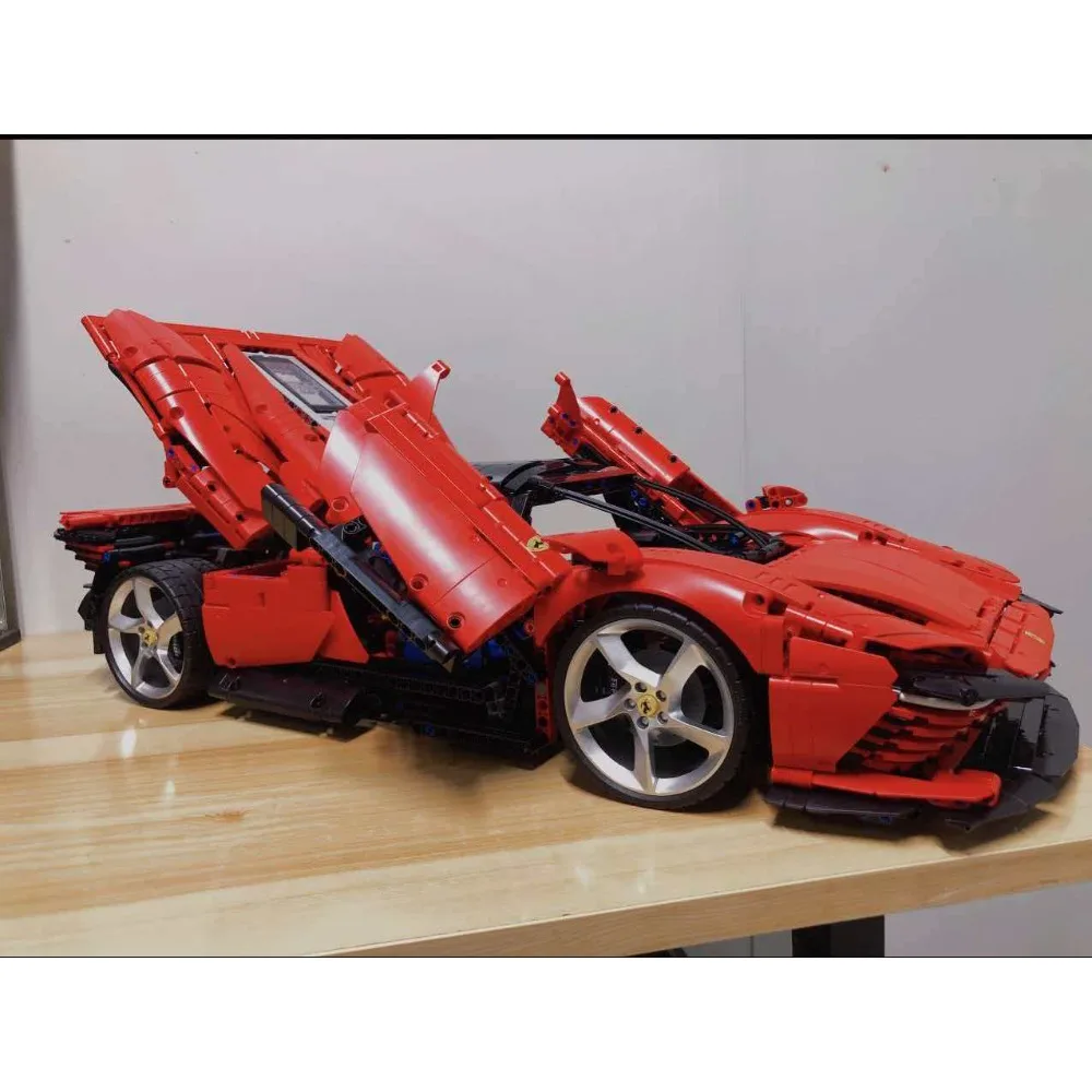 

2026 Hot New Super Sports Car Model Assembly Kit 42143 Party Favor Return Gift for Boys Miniature Collectible