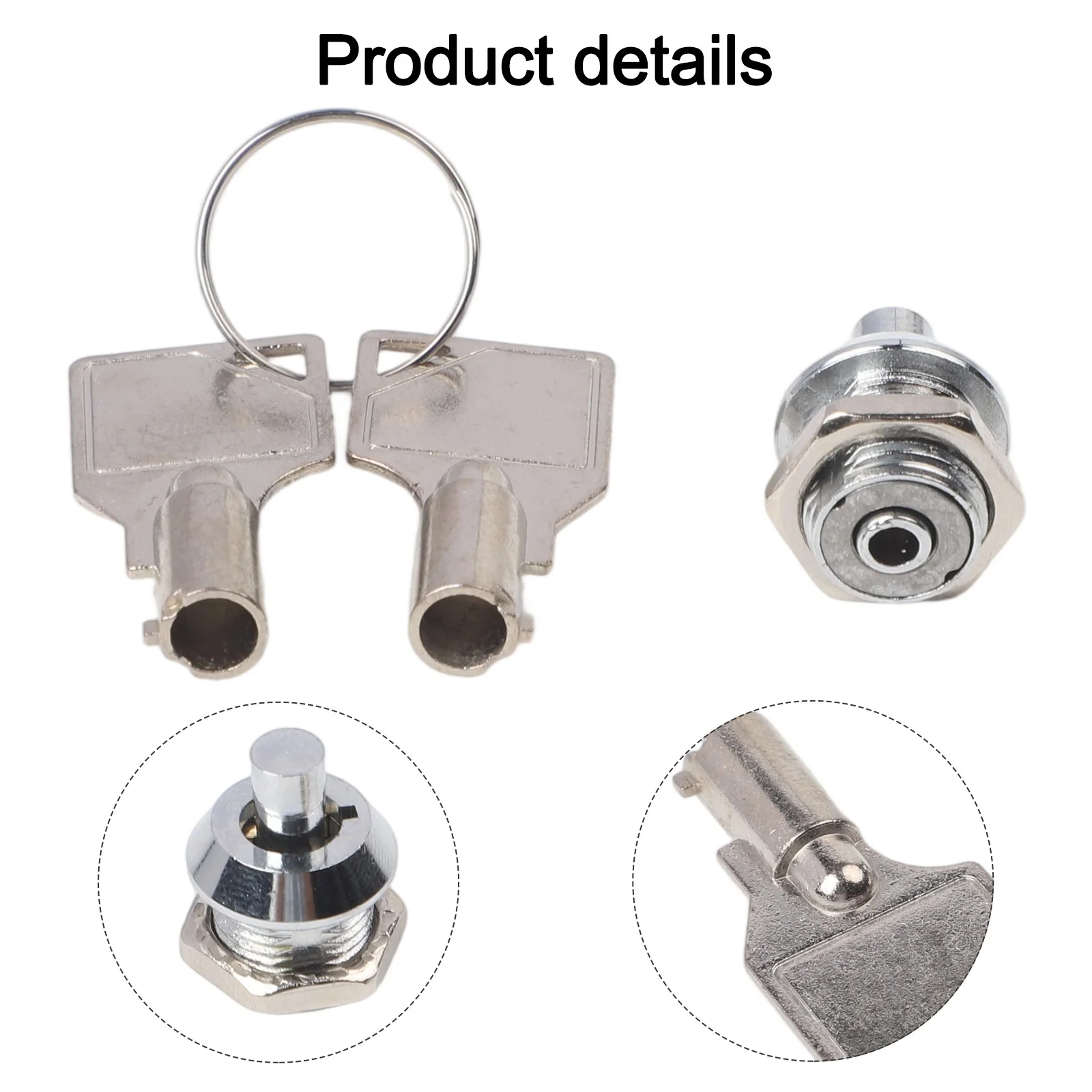 For Chassis Cabinets Plum Blossom Keyhole Zinc Alloy Lock Plum Blossom Keyhole Lock Cabinet High Strength Material