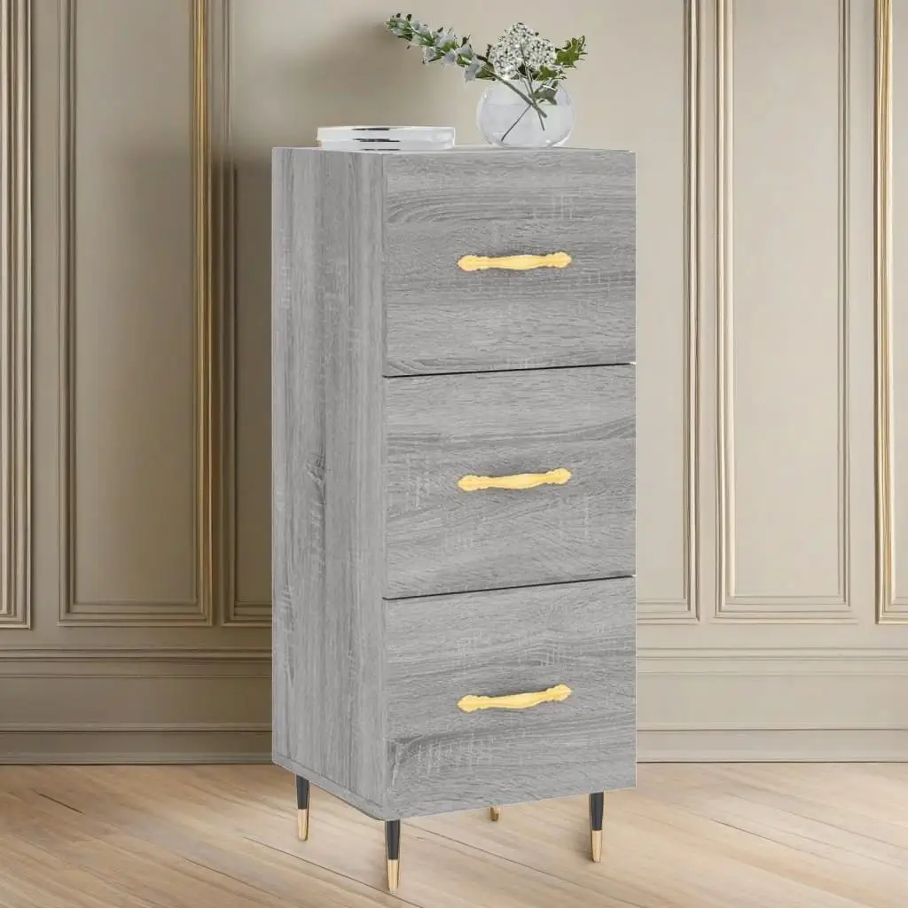 Grey for Sonoma Sideboard 34. for X3 4x90 cm - Stylish Engineered Wood Storage Cabinet