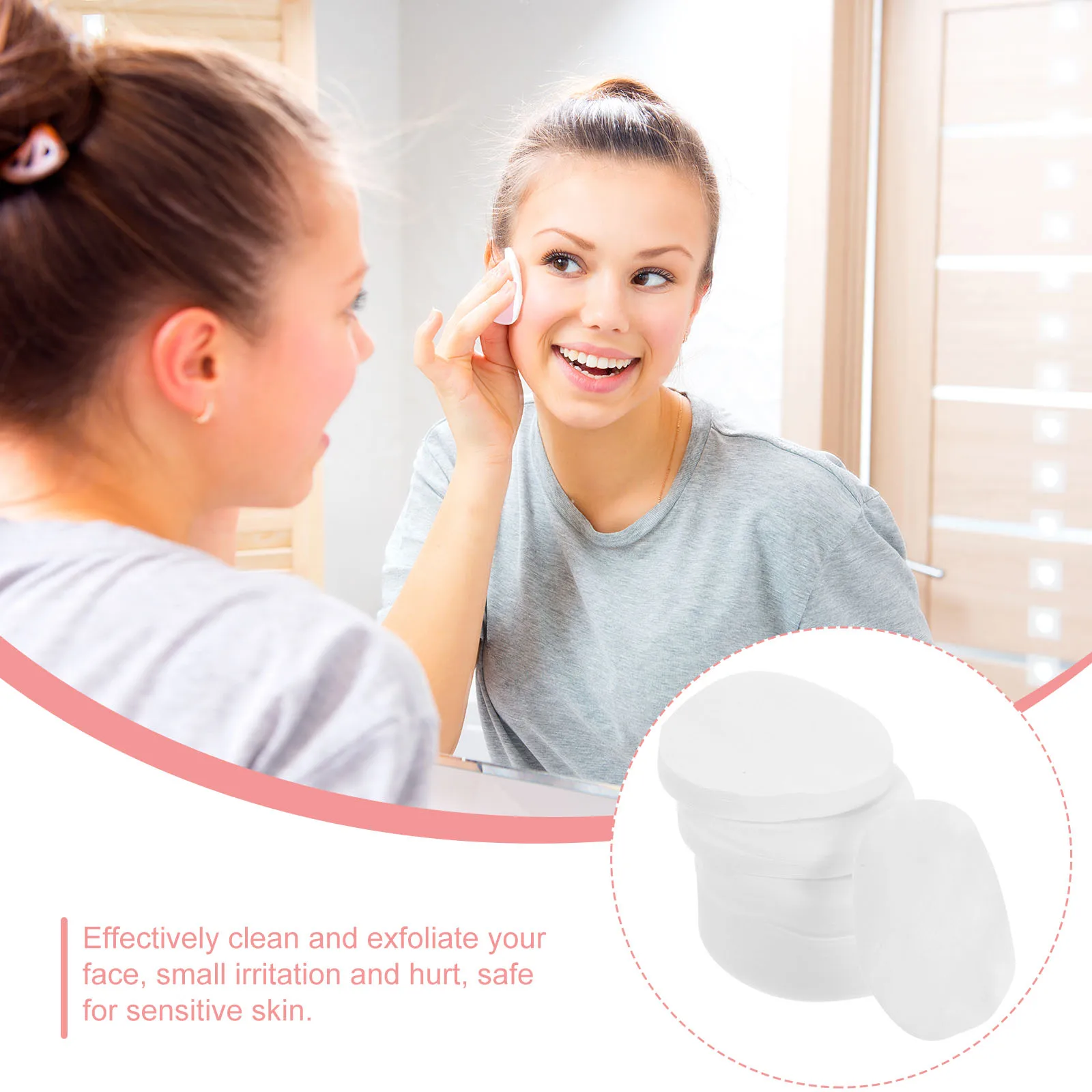 

600 pcs Round Makeup Remover Pads Soft Absorbent Disposable Nonwoven Facial Cleansing Sheets for Nail Polish Removal