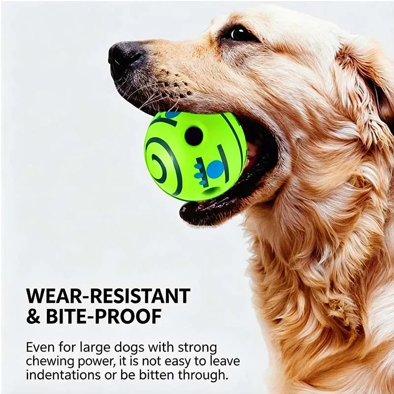 Large Size Squeaky Dog Toy Ball, Rolling Interactive Durable Chew Molar Ball, Self-entertainment Boredom Relief Pet Squeaker Bal