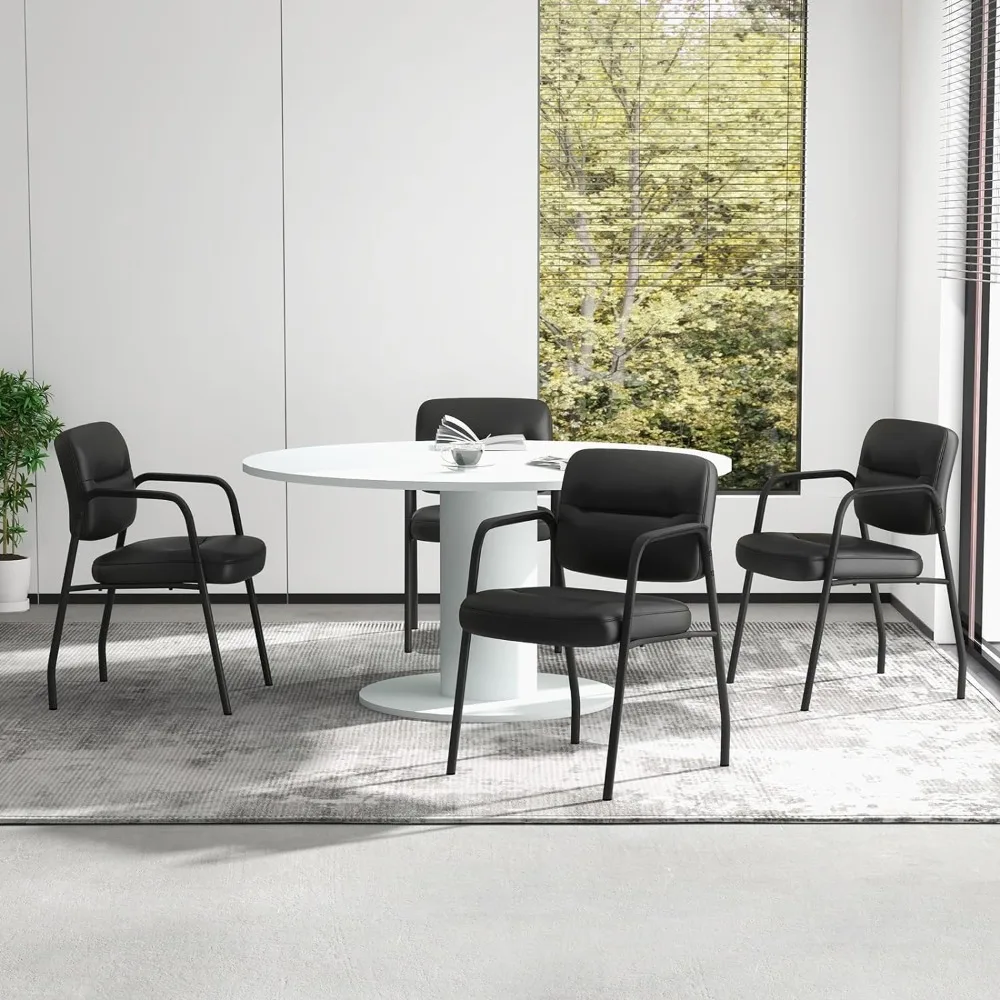 

Waiting Room Guest Chairs Set,Upholstered Conference Room Chairs with Armrests,Ergonomic Reception Chairs with No Wheels