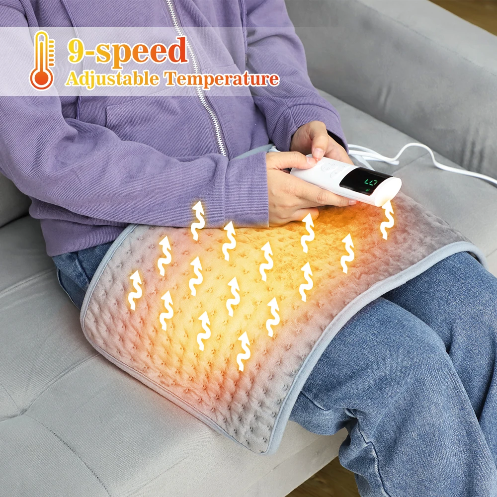 Electric Heating Pad Hot Heated Pad With 9 Heating Settings Winter Heat Pads For Home Office Travel School To Keep Body Warm