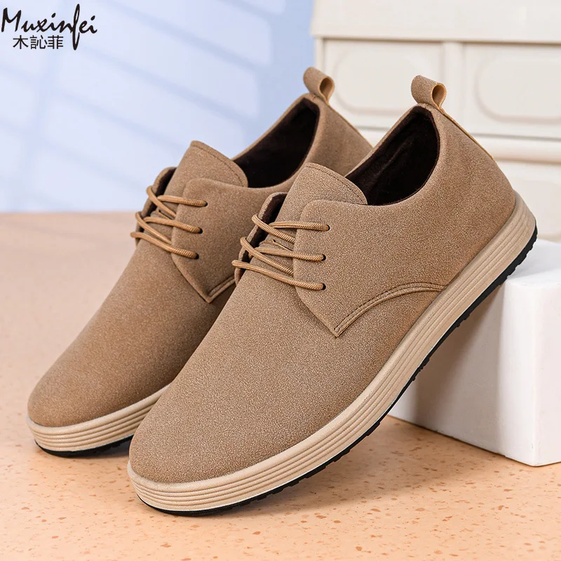 

026 Spring Autumn New Men's Vintage Casual Shoes British Style Lace-up Low Top Sneakers Fashion Comfort Walking Shoes for Male