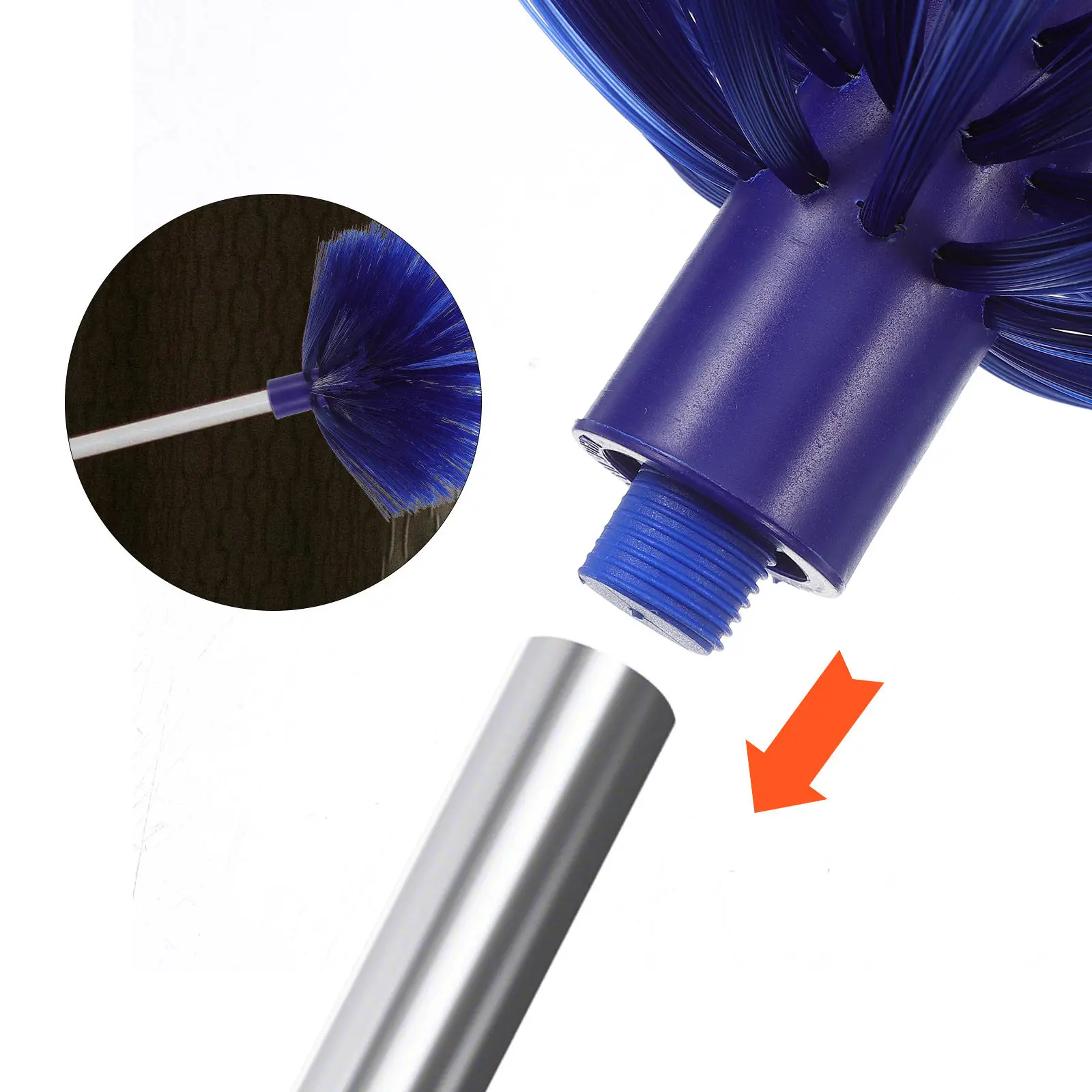 2Pcs Spider Web Cleaner Head Replacement for Ceiling Fans Roof Edges Multifunctional Cobweb Remover Non-Shedding Cleaning - view 3