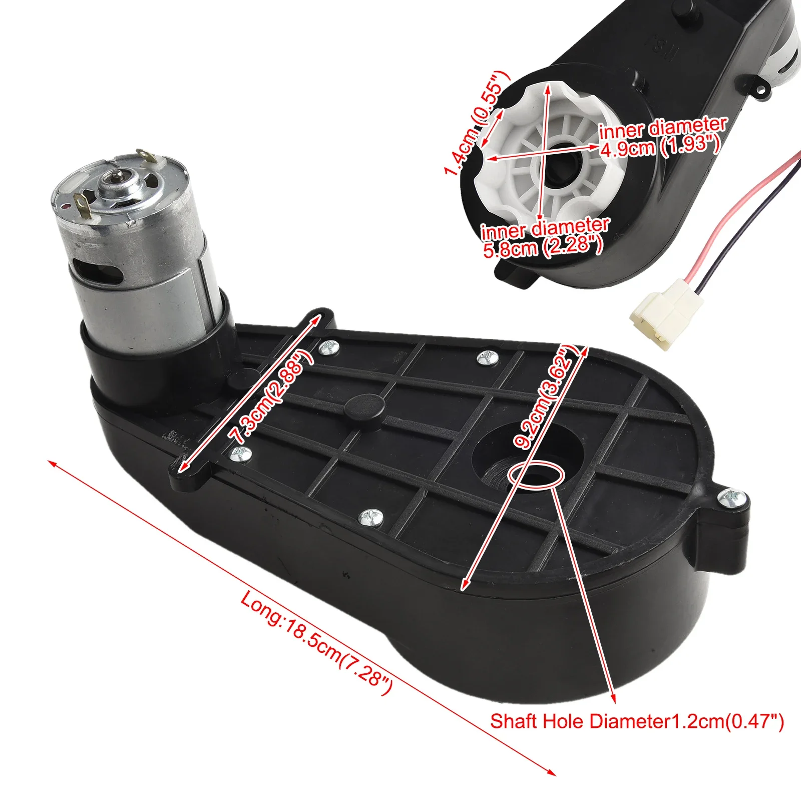 24V 550 Electric Motor Gearbox With 20000RPM High Torque For Ride On Car RS550 Transmission Motor Replacement Part