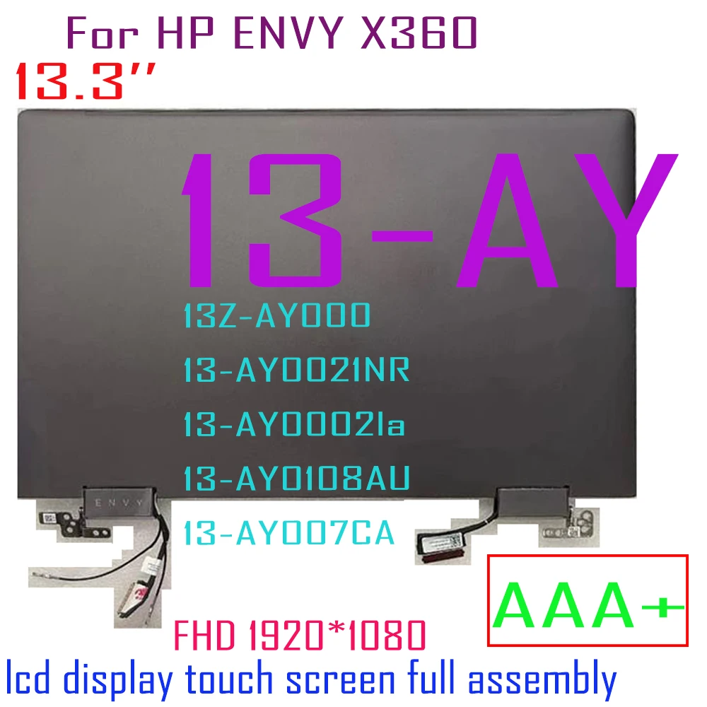 13.3'' for HP ENVY X360 13-AY 13Z-AY000 13-AY0021NR 13-AY0002la 13-AY0108AU 13-AY007CA LCD Touch Screen Digitizer Full Assembly