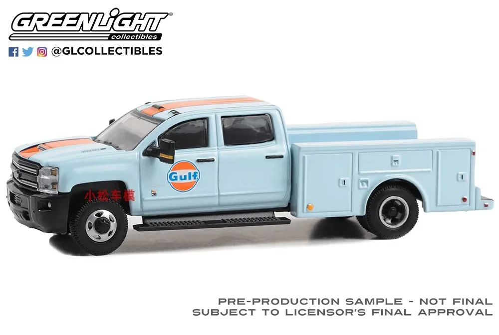 1: 64 D. D Series 13-2018 Chevrolet 3500HD Dual Service Truck Alloy car model collection gift ornaments