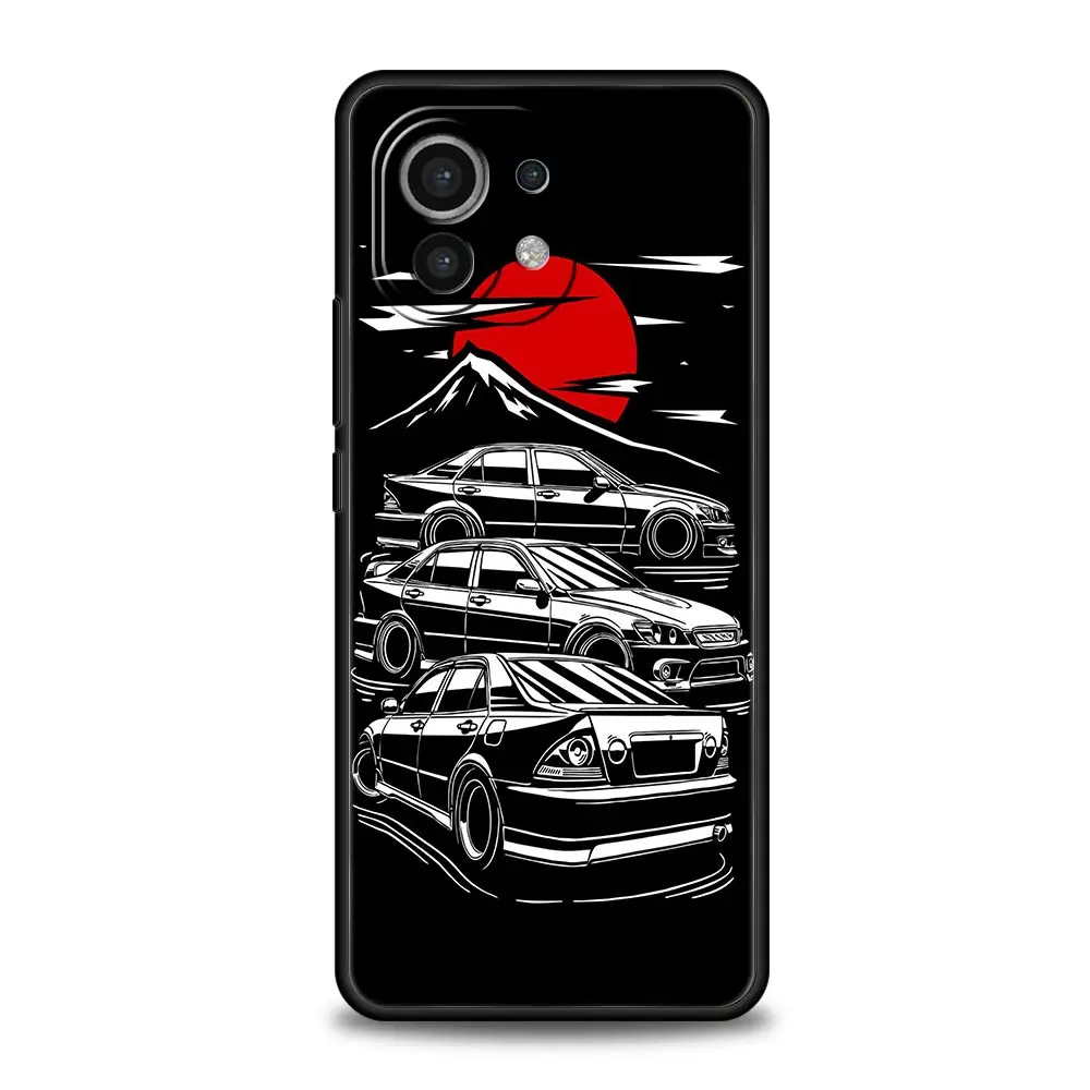 Phone Case For Xiaomi 13 12 11 Lite 12T 11T 10T 9T Mi Poco M4 M3 X4 X3 Pro F4 F3 GT 5G Cover Shell Coque Japan JDM Sports Car