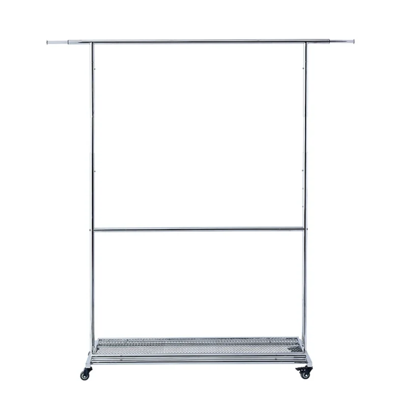 custom，Modern Style Retail Clothing Display Rack Garment Clothing Rack With Wheel