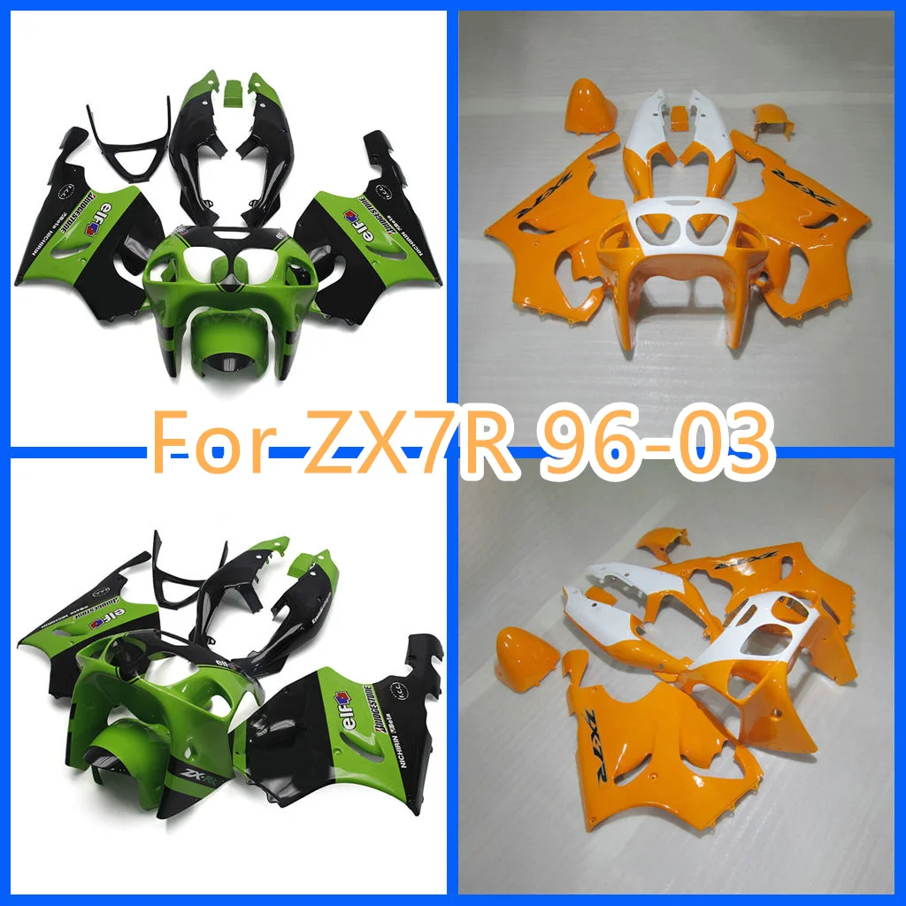 For 96 97-03 Kawasaki ZX7R 1996-2001 2002 2003 ZX 7R ABS Plastic Fairing Kit Sportbike Body Rebuild Street Bike Bodywork Parts