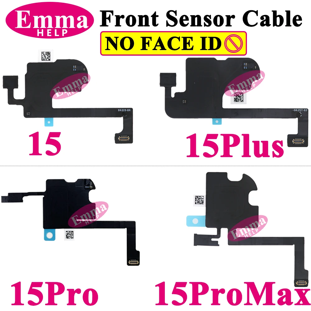 Earpiece Light Sensor Proximity Flex Cable No Speaker for iPhone 15 Plus 13 Pro Max 16 14 15Pro with Mic Ribbon Original Repair
