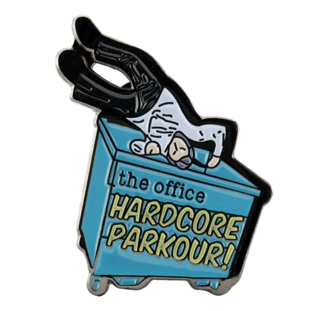 The Office Hardcore Parkour Alloy Brooch Backpack Collar Shirt Badge Creative Design Decoration Ornament Collection Accessory