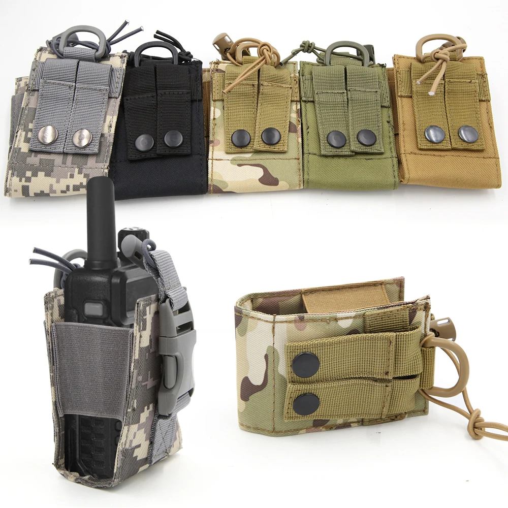 1pcs Package Pouch Walkie hunting Talkie Holder Bag Tactical Sports Pendant Military Molle Nylon Radio Magazine Mag Pouch Pocket