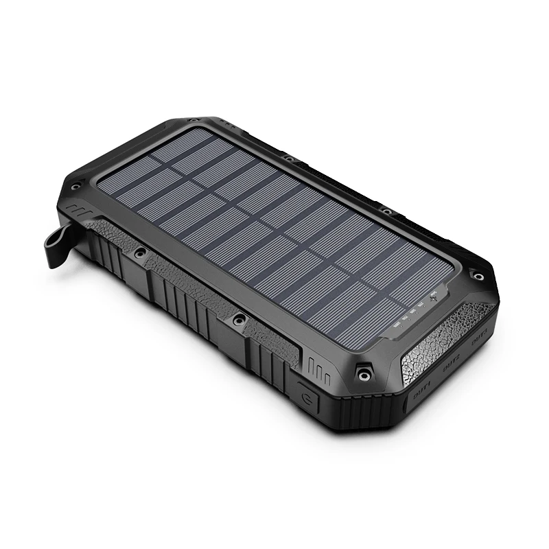 YX-ES960SL 태양광 전력선 모바일 전원 공급 장치, 20000mAh 긴 수명 배터리, USB 실리콘 방수 디자인