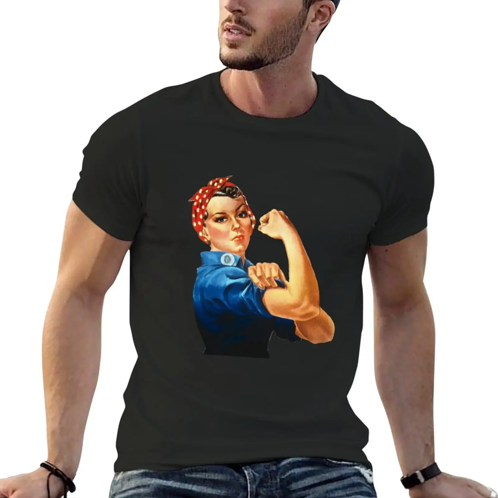 

Футболка Rosie the Riveter для мальчиков, с животным принтом, одежда на заказ для мужчин, тяжелые футболки для мужчин