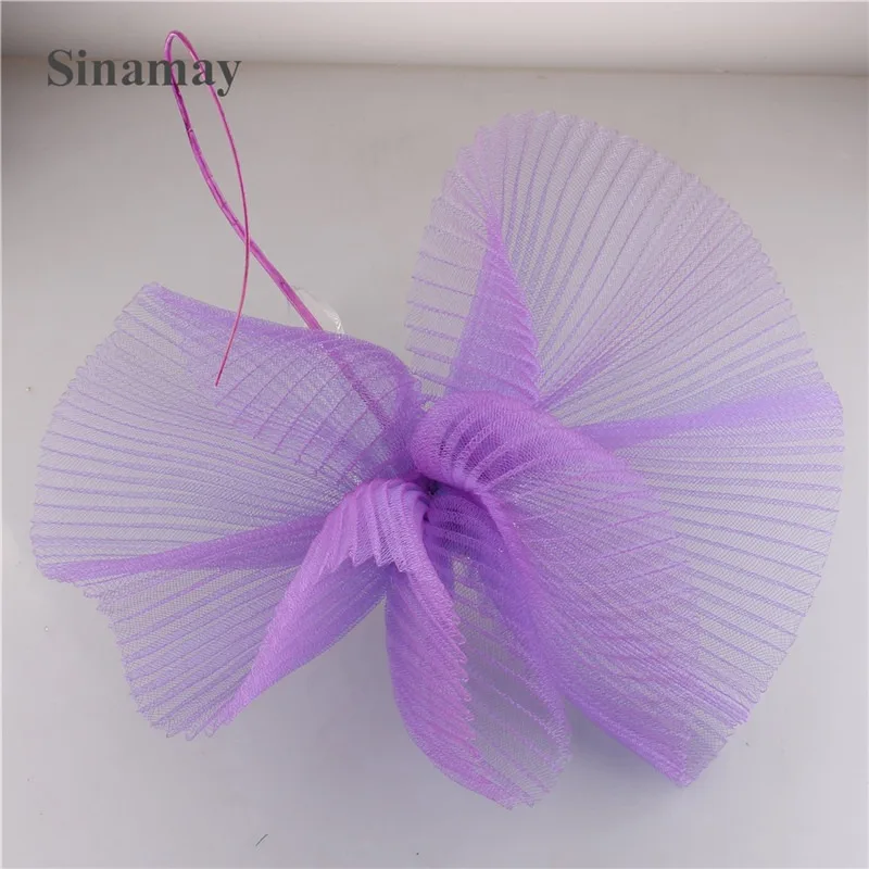 Large Chiffon Flower Fascinator Hat with Headband Clip, Bridal Wedding Cocktail Tea Party Headwear for Women