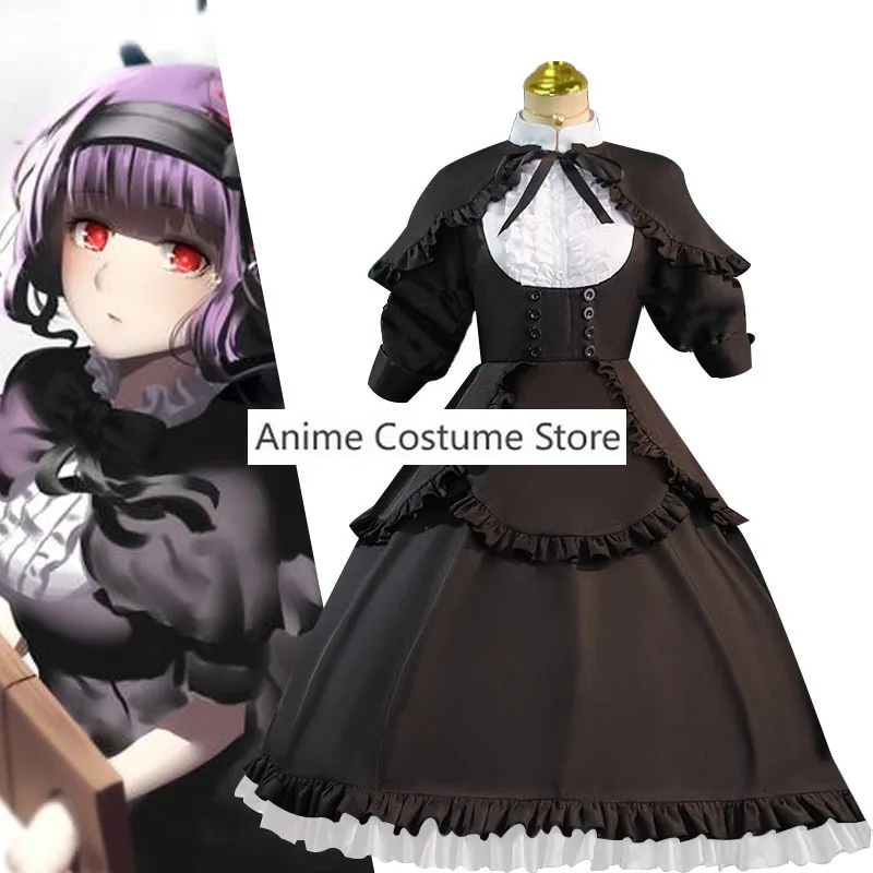 Costume de Cosplay de l'Anime Puella Magi, Robe de Soirée Noire, Perruque pour Femme, Kawaii, Carnaval, Halloween