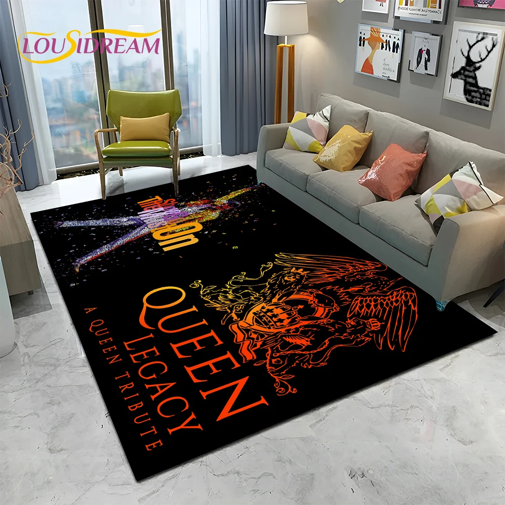 Classics Queen-Rock-Band Freddie Carpet Rug for Home Living Room Bedroom Sofa Doormat Decor,kid Play Area Rug Non-slip Floor Mat