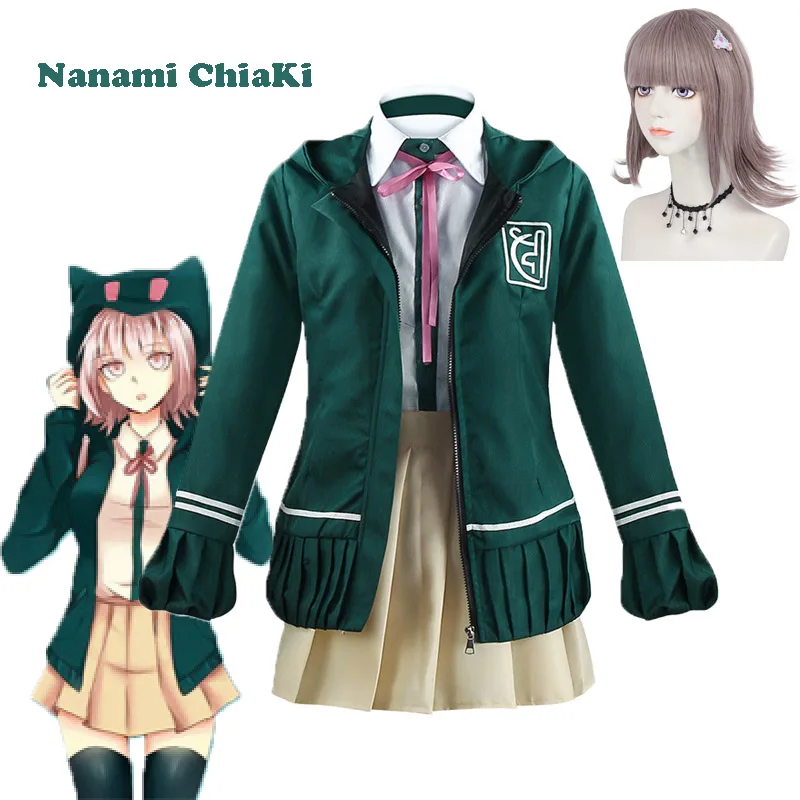 

Anime Danganronpa Cosplay Nanami ChiaKi Cosplay Costume JK Performance Uniform veste à manches longues, jupe courte, jupe Loli