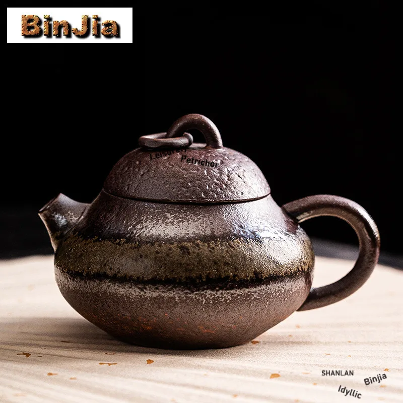 

Керамический чайник Kiyomizu-yaki в форме груши с тыквой, 100 мл, горшок для заварки чая, чайник с ситечком, китайский чайный сервиз, украшение